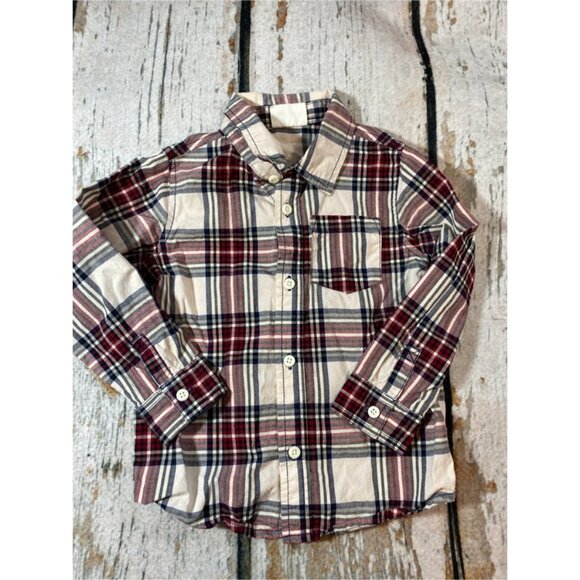 Crazy 8 Red Plaid Shirt - Picture 1 of 2
